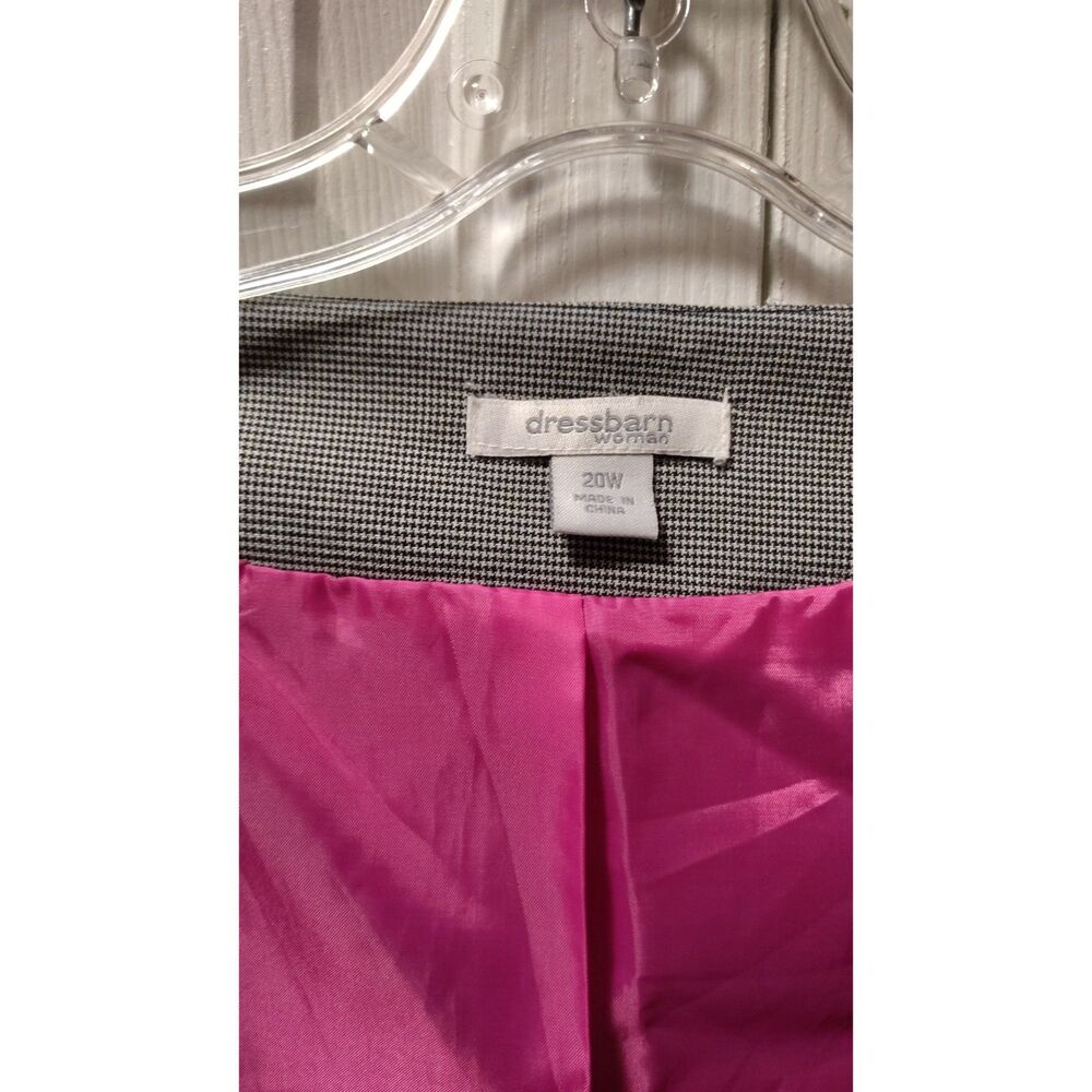 Dressbarn Gray Pink Lining Button Up Vest 20W - Picture 5 of 6